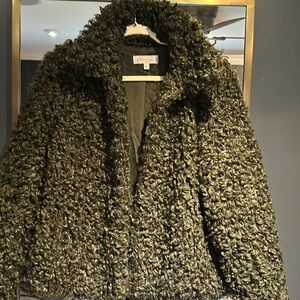 Dark Olive Green Teddy Coat
